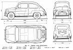 Fiat 600 dimensioner - click for større billede